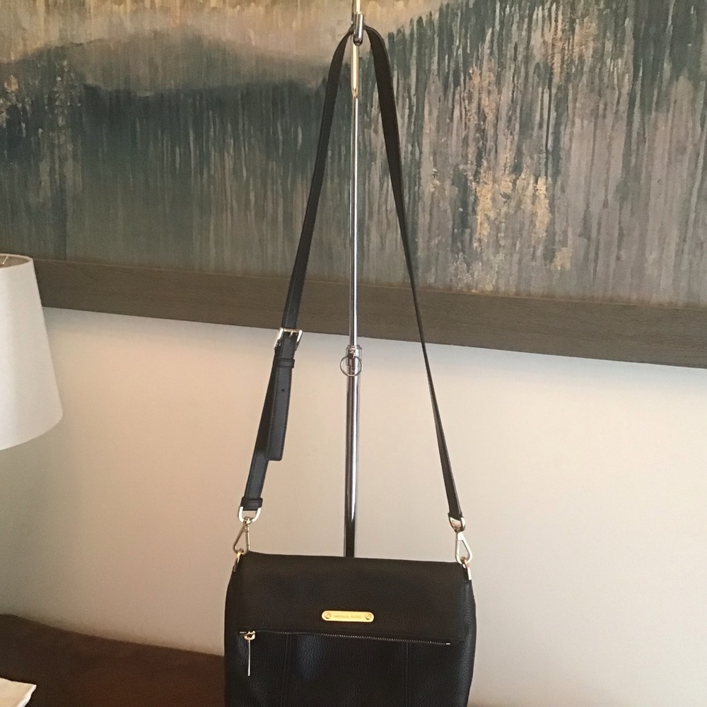 Michelle Kors Black Leather Crossbody Handbag